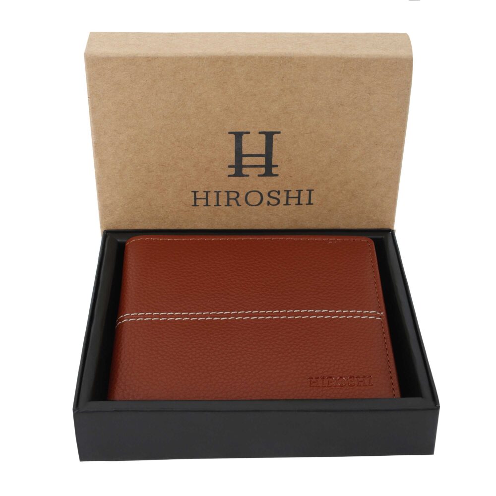 Tan Bi Fold Stylish Wallet - Image 4