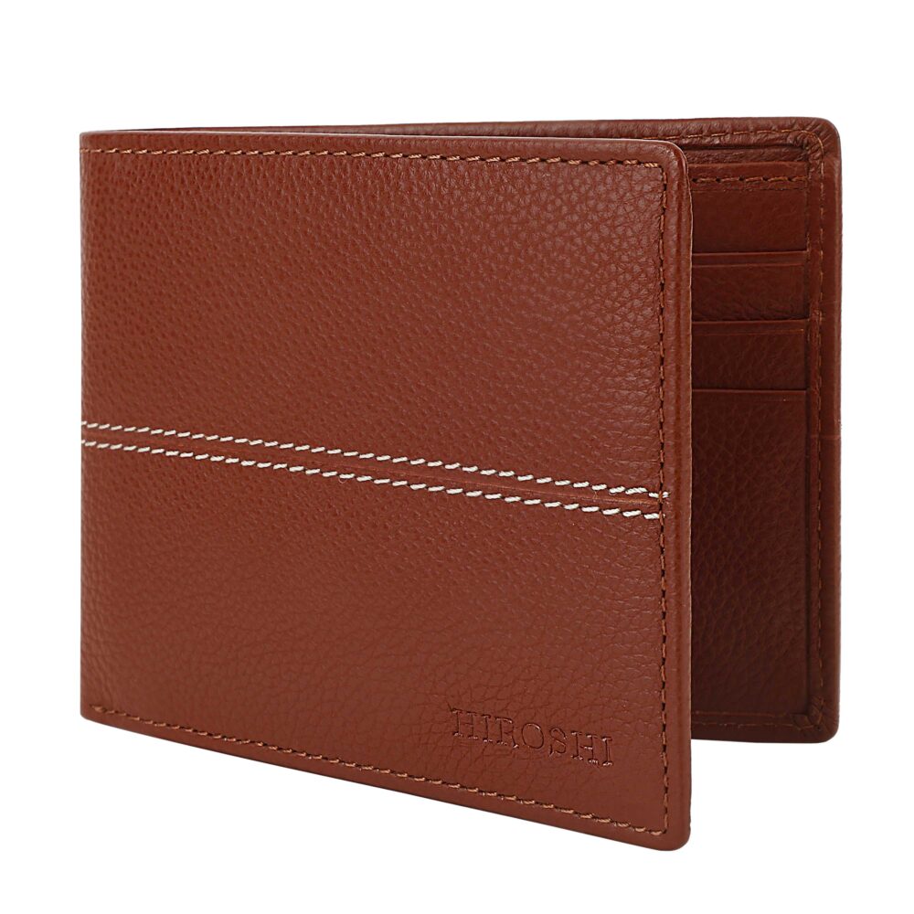 Tan Bi Fold Stylish Wallet - Image 8