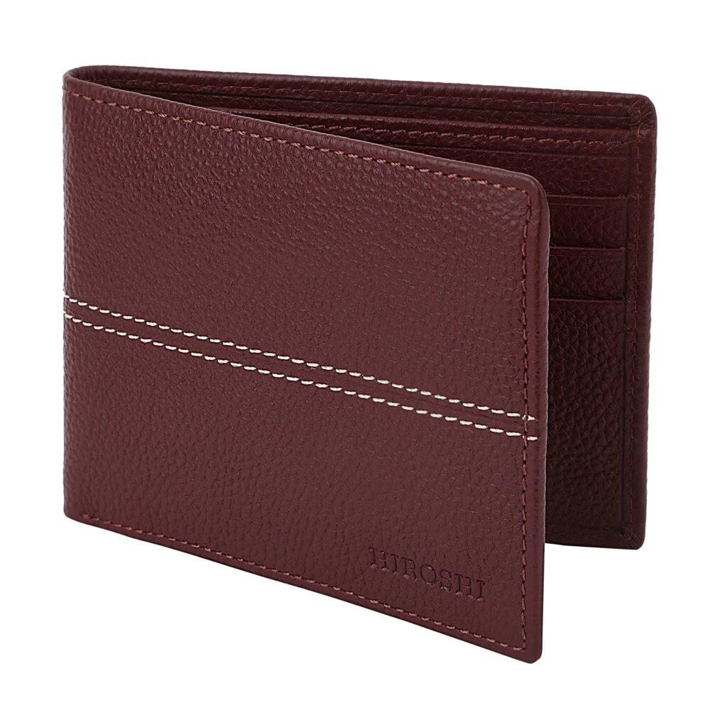 Wine Bi Fold Stylish Wallet - Image 8