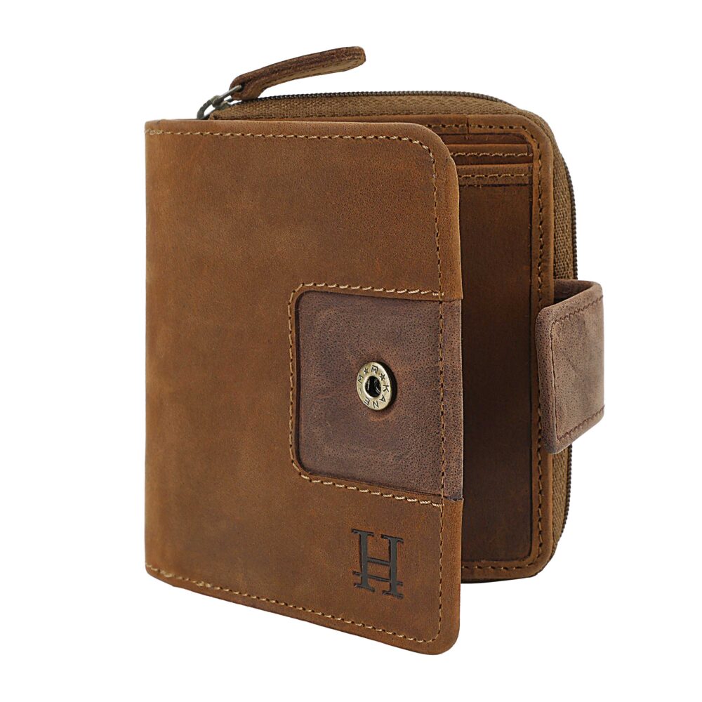Brown and Tan Bi Fold Wallet - Image 8