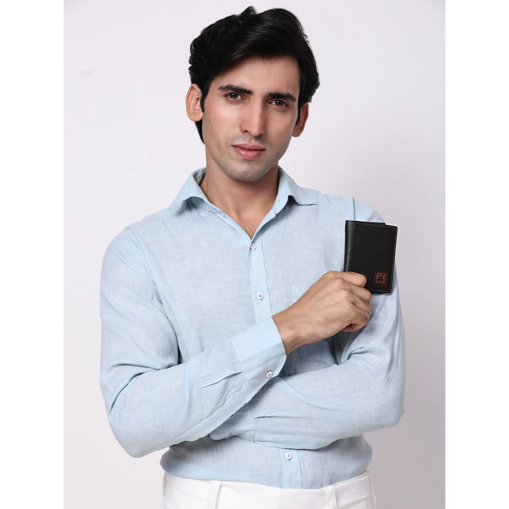 Dark Brown Bi Fold Business Cards Wallet
