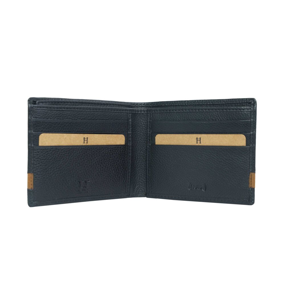 Montecarlo Black Tan Bi Fold Wallet - Image 4