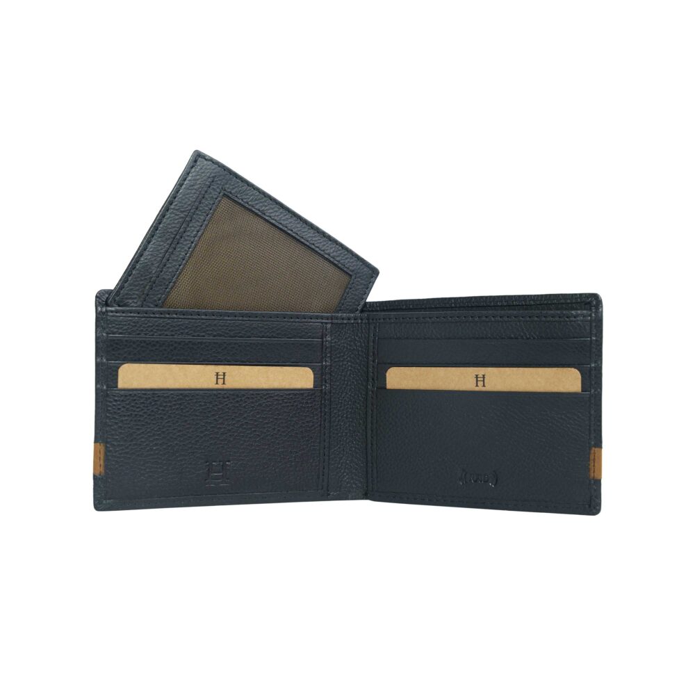 Montecarlo Black Tan Bi Fold Wallet - Image 5