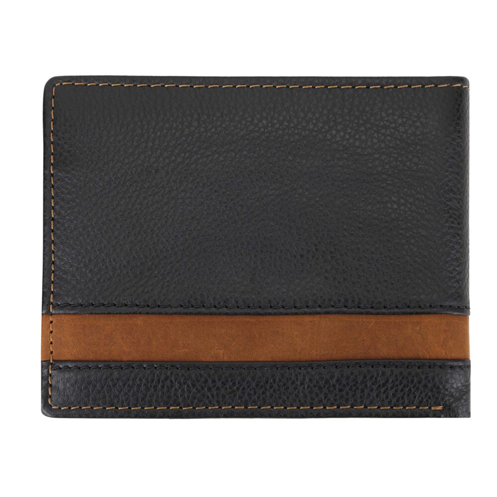 Montecarlo Dark Brown Tan Bi Fold Wallet - Image 4