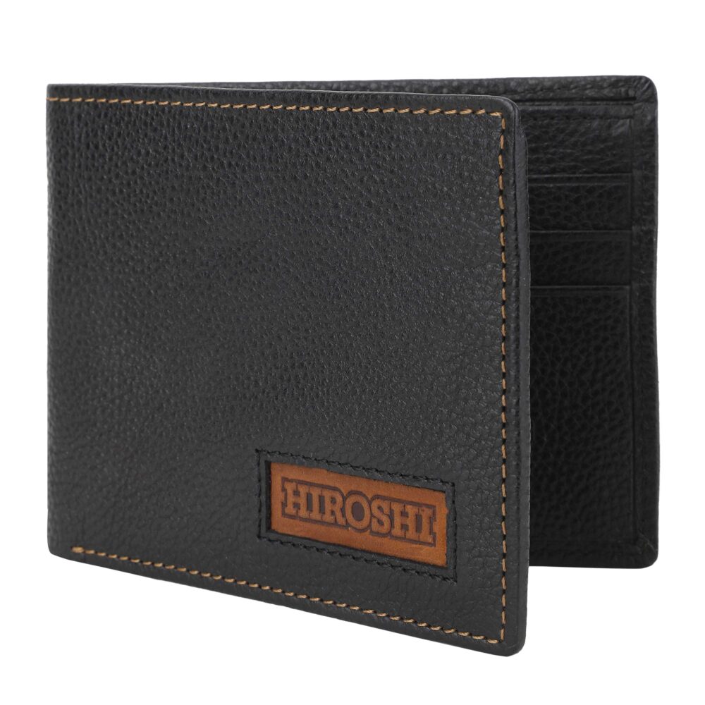 Black Tan Bi Fold Wallet - Image 8