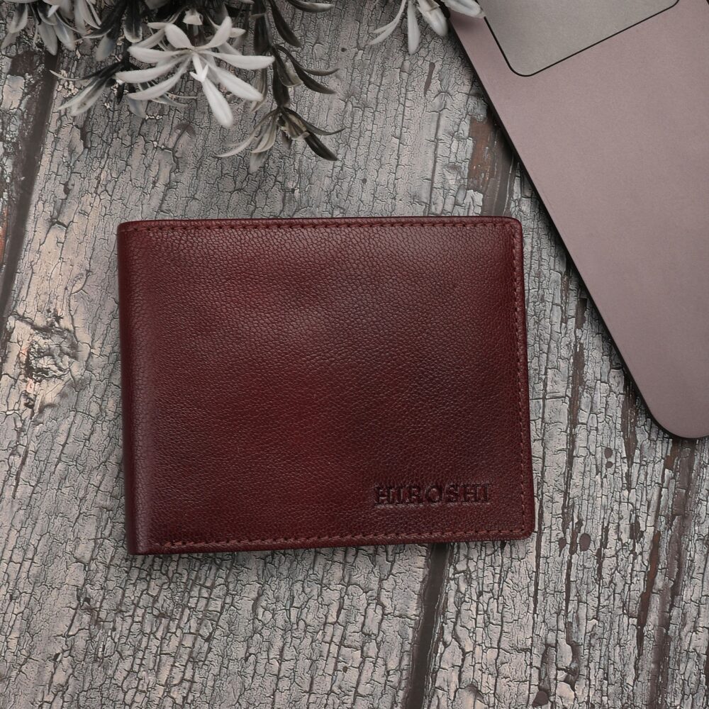 Dwane Wine Bi Fold Wallet