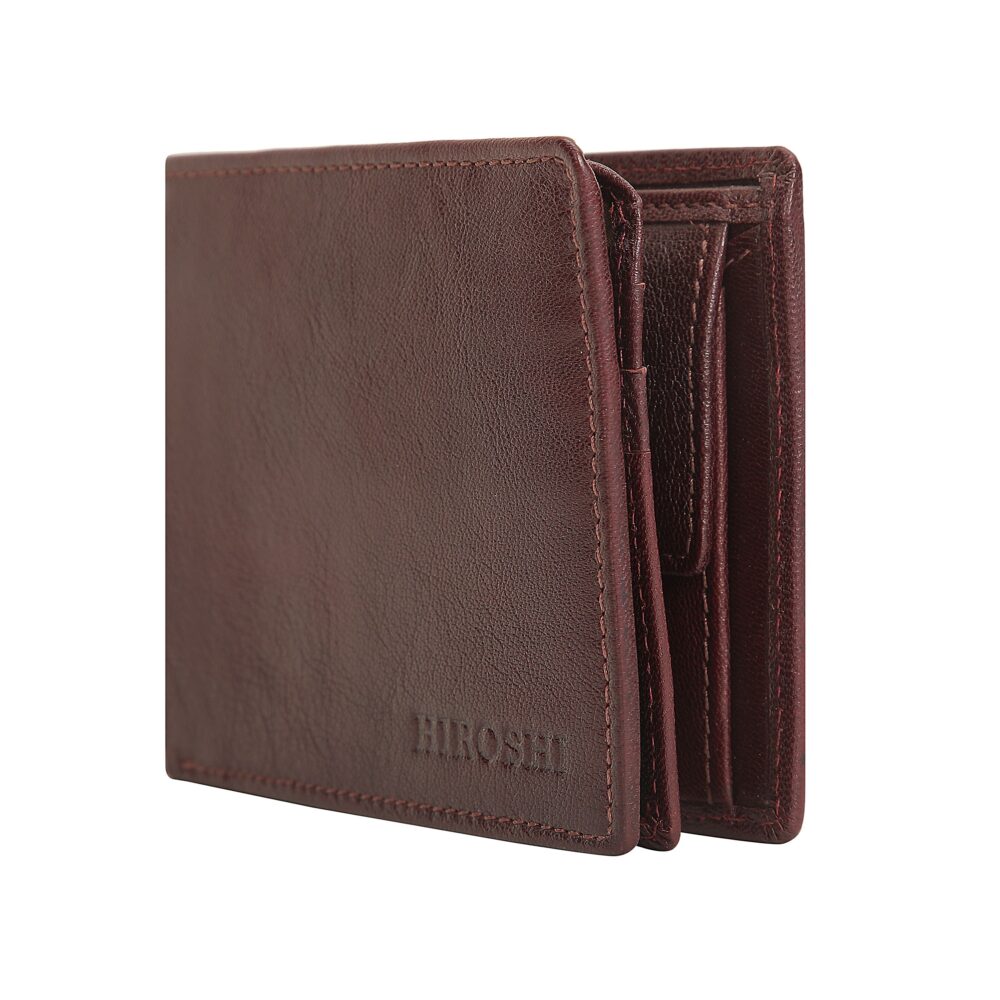 Dwane Wine Bi Fold Wallet - Image 4