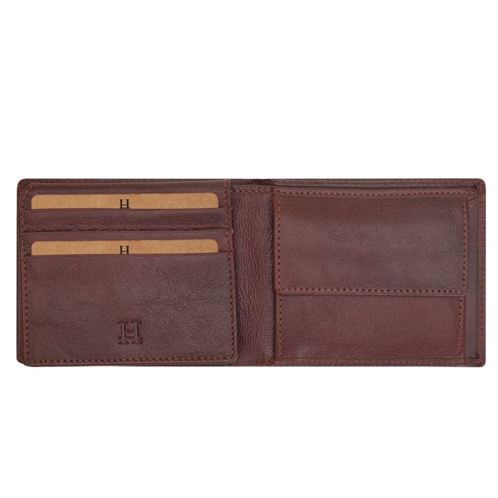 Dwane Wine Bi Fold Wallet - Image 5