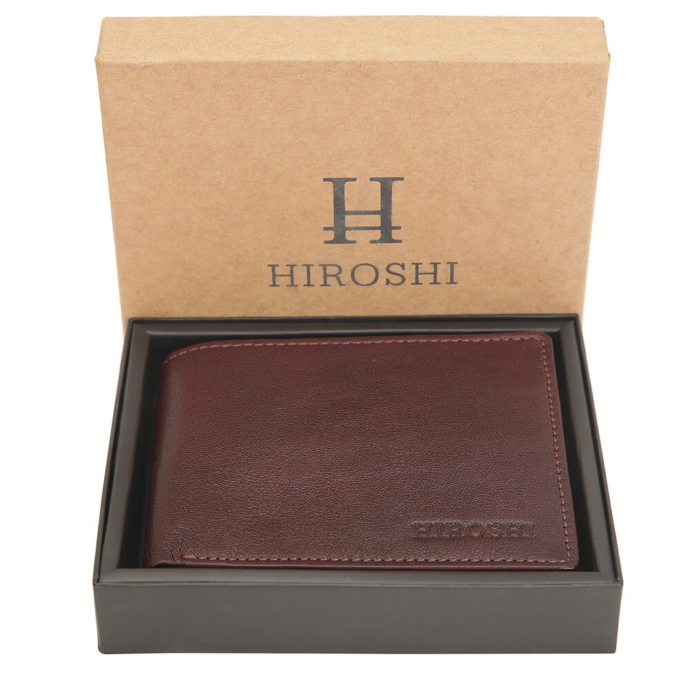 Dwane Wine Bi Fold Wallet - Image 7