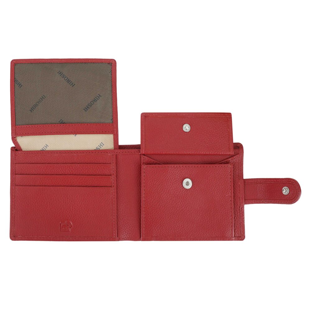 Ivaan Red Bi Fold Wallet - Image 6