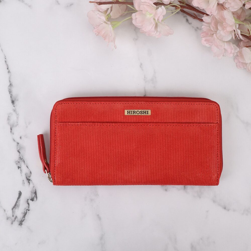 Hiroshi Party Cool Red Zip Around Purse