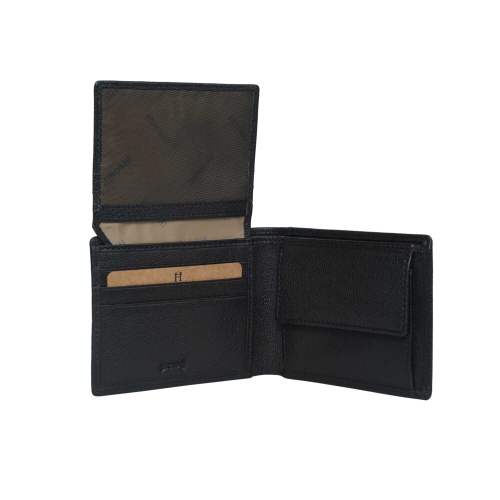 Dwane Black Bi Fold Wallet - Image 5