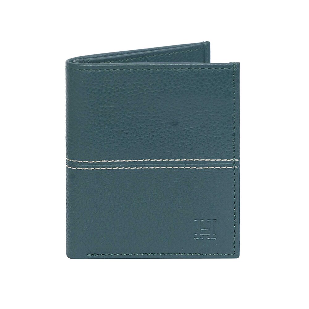 Green Bi Fold Business Cards Wallet
