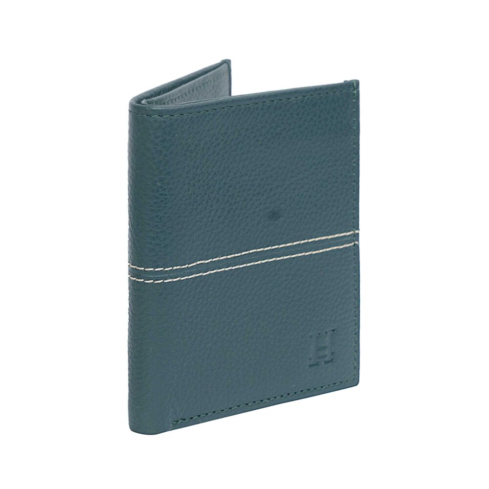 Green Bi Fold Business Cards Wallet - Image 2