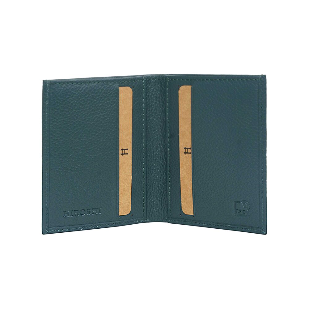 Green Bi Fold Business Cards Wallet - Image 4