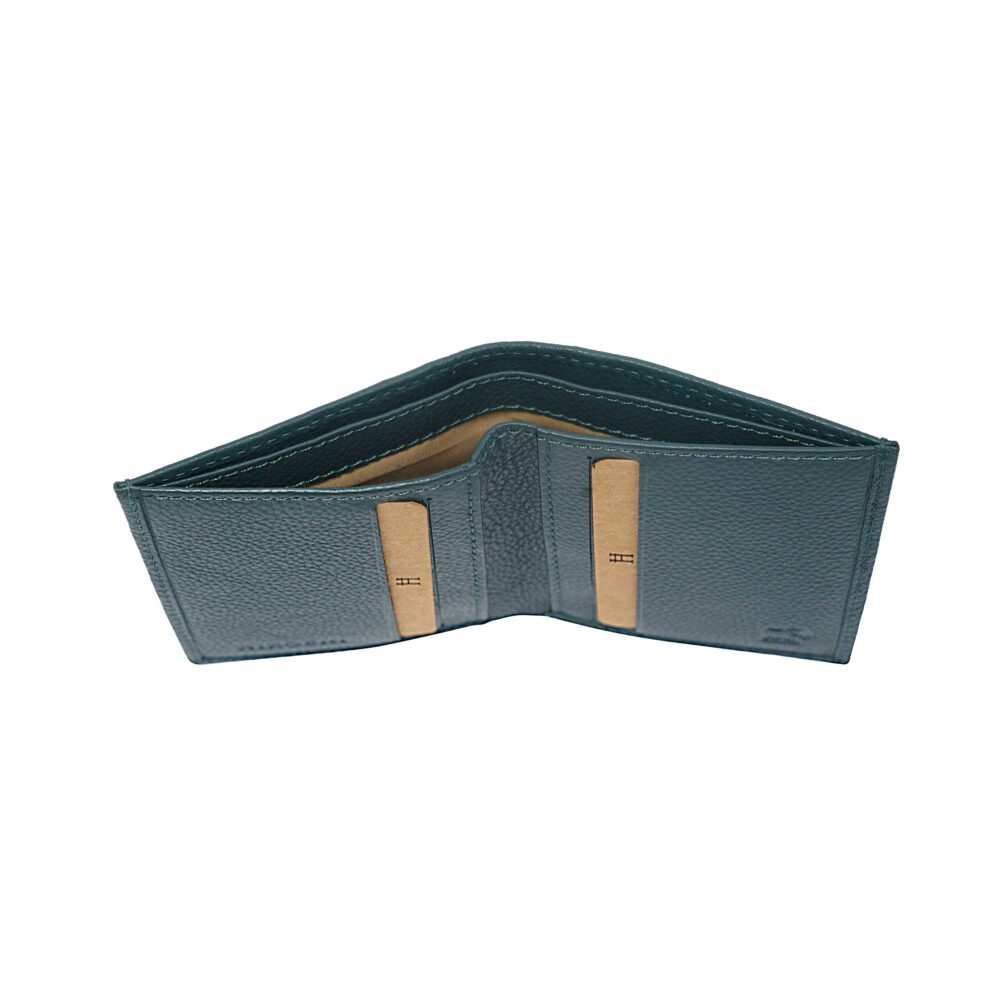 Green Bi Fold Business Cards Wallet - Image 5