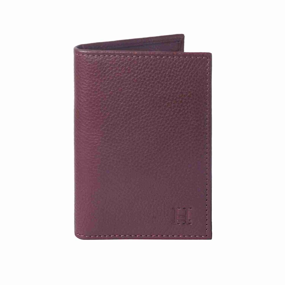 Wine Bi Fold Business Cards Wallet