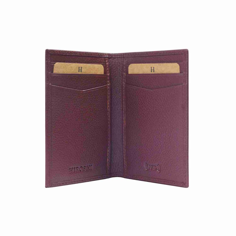 Wine Bi Fold Business Cards Wallet - Image 3