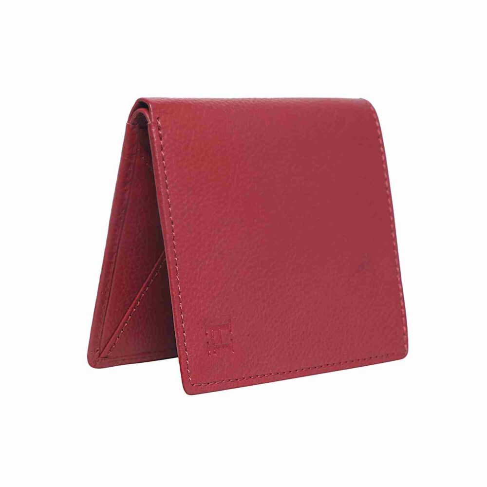 Red Bi Fold Business Cards Wallet - Image 5