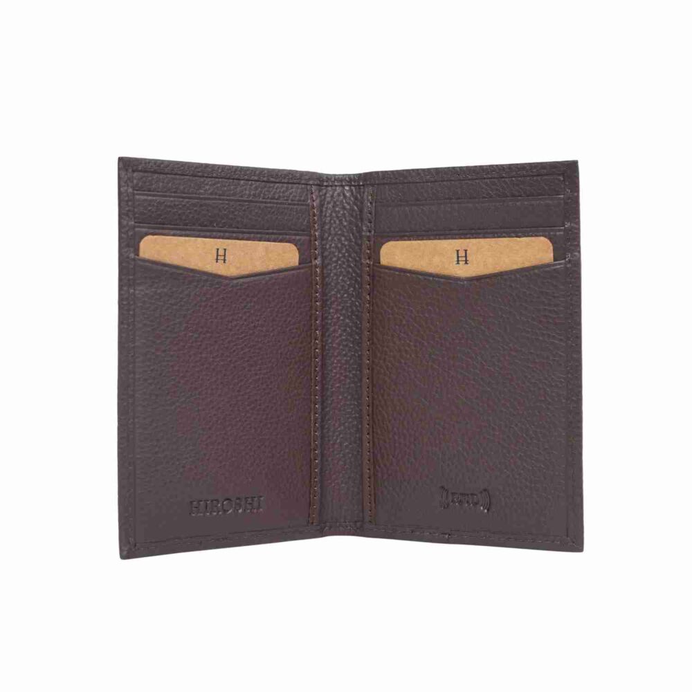 Brown Bi Fold Business Cards Wallet - Image 3