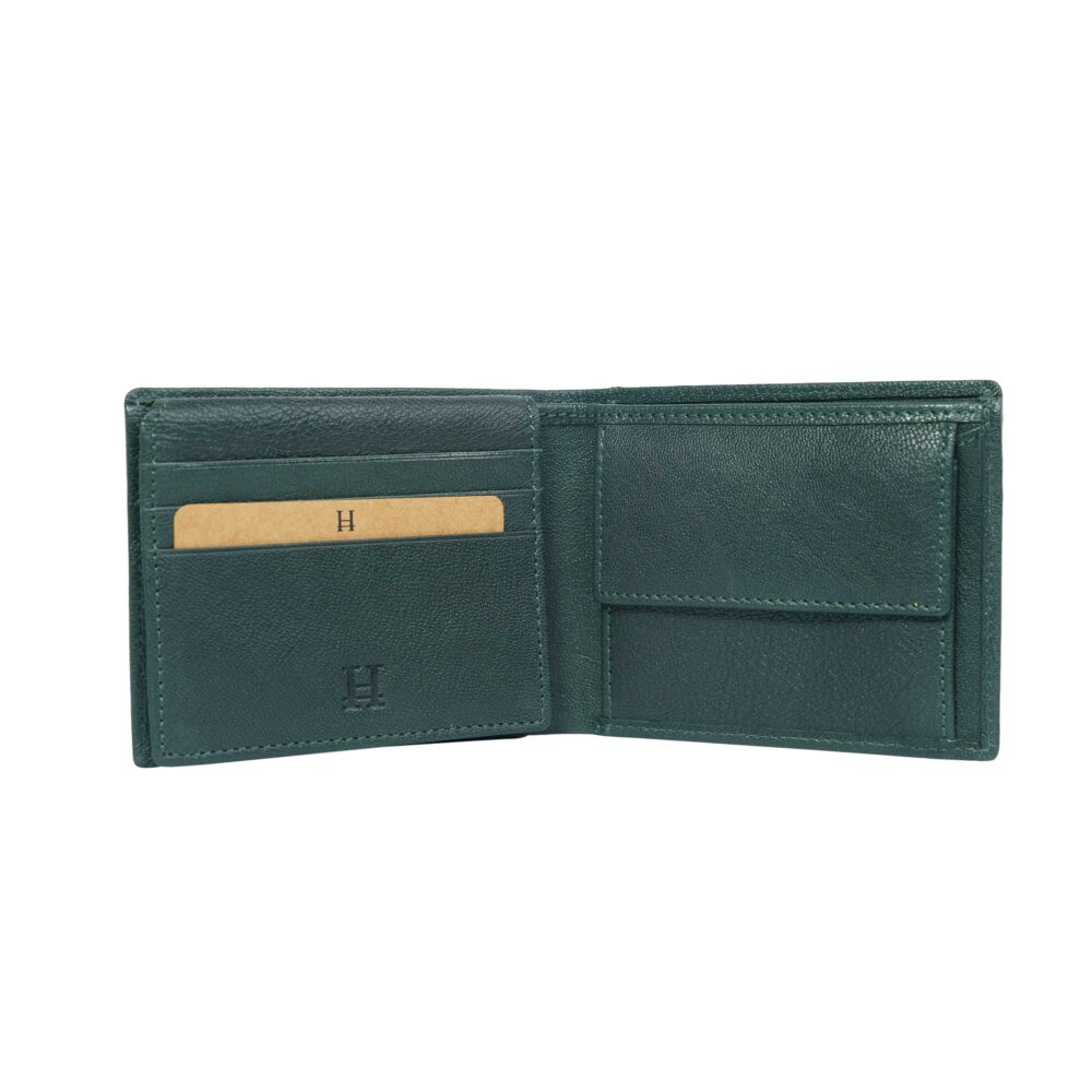 Dwane Green Bi Fold Wallet - Image 4