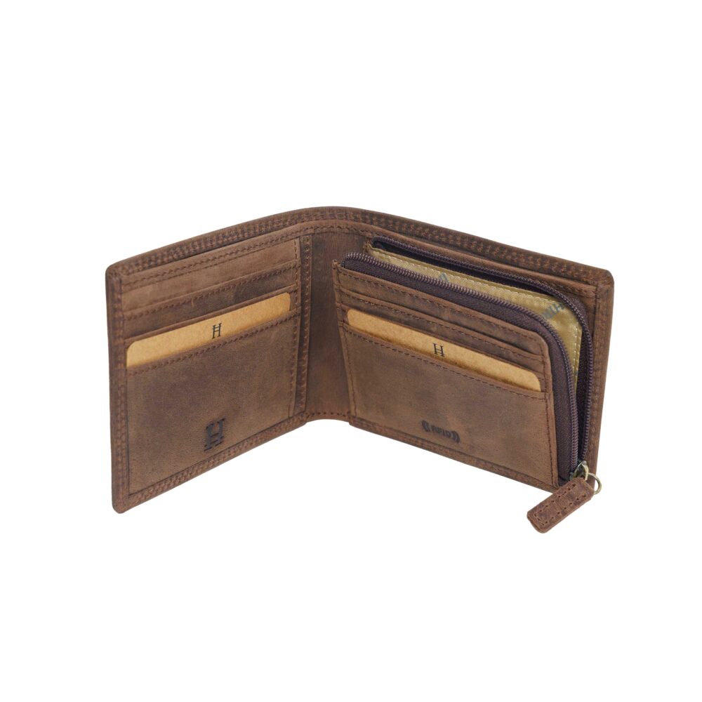 Osaka Brown Bi Fold Wallet - Image 4