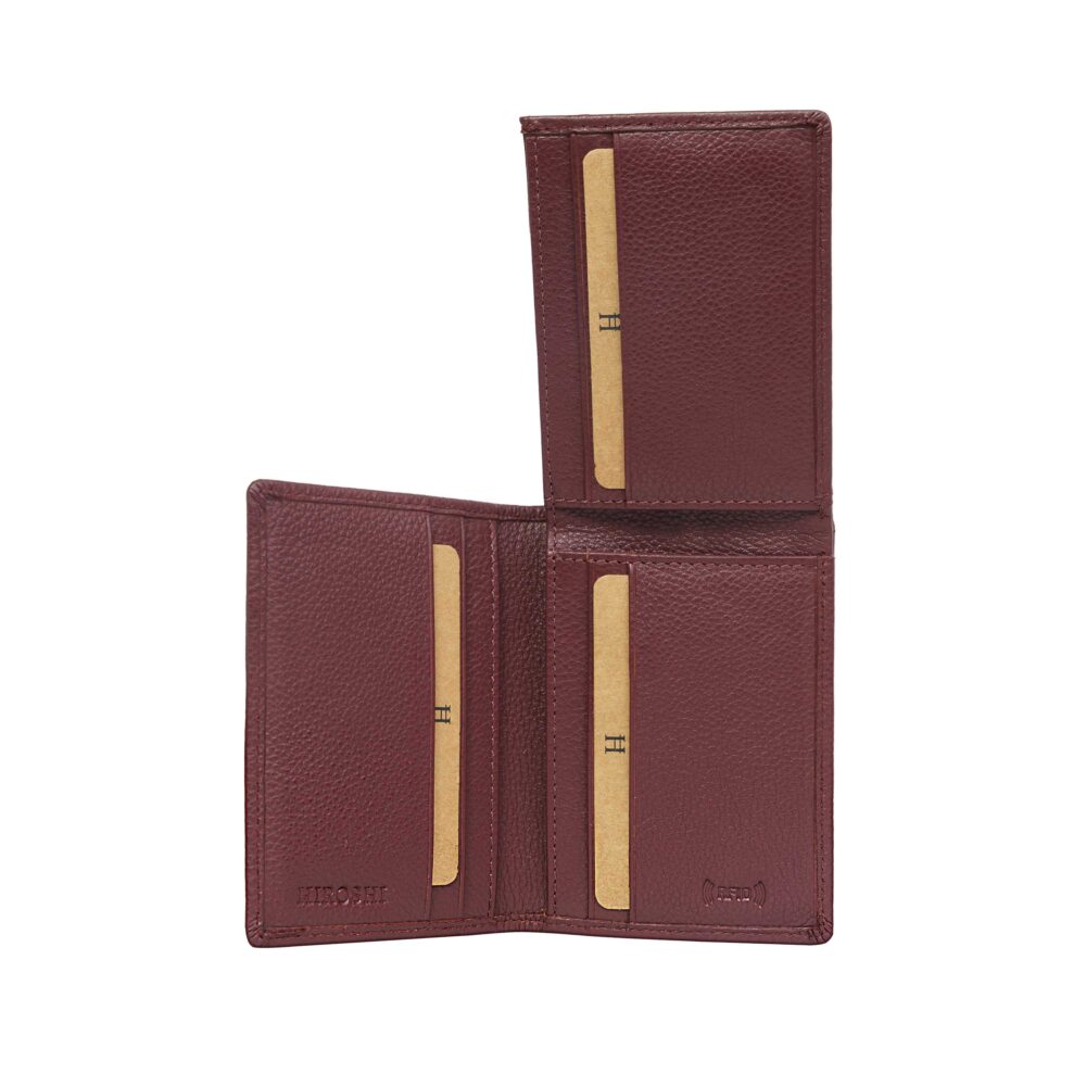 Alex Wine Bi Fold Wallet - Image 5