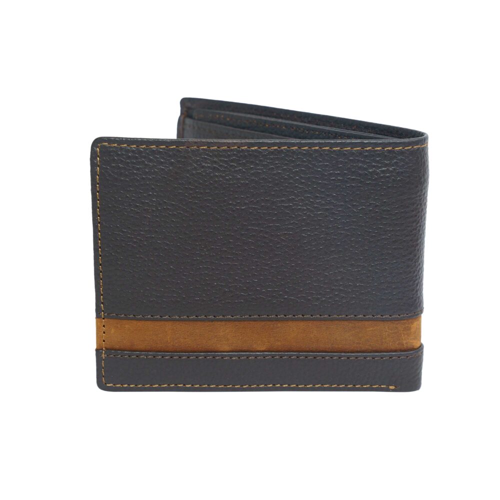 Montecarlo Dark Brown Tan Bi Fold Wallet - Image 8