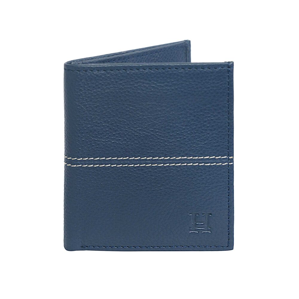 Navy Bi Fold Business Cards Wallet - Image 2