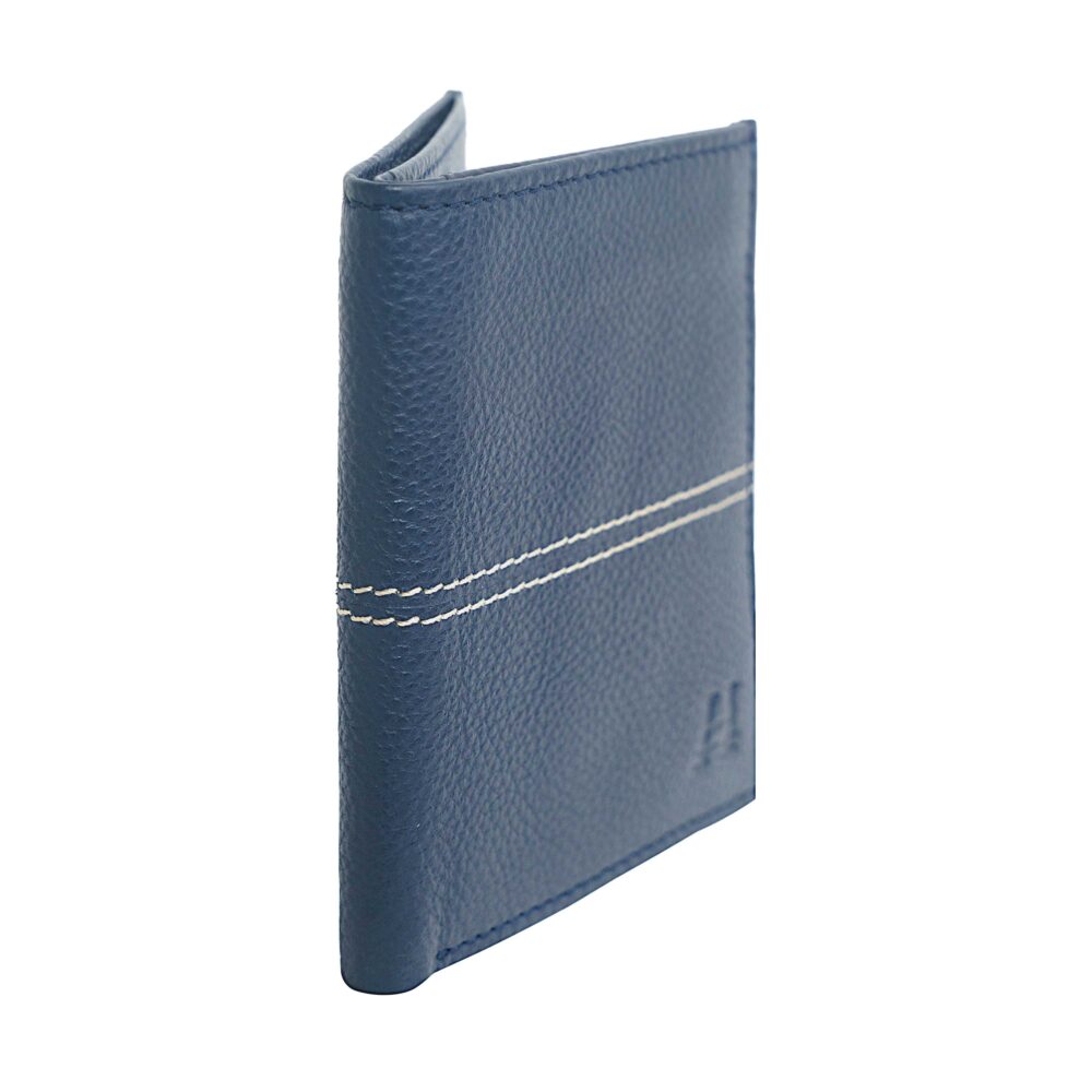 Navy Bi Fold Business Cards Wallet - Image 3