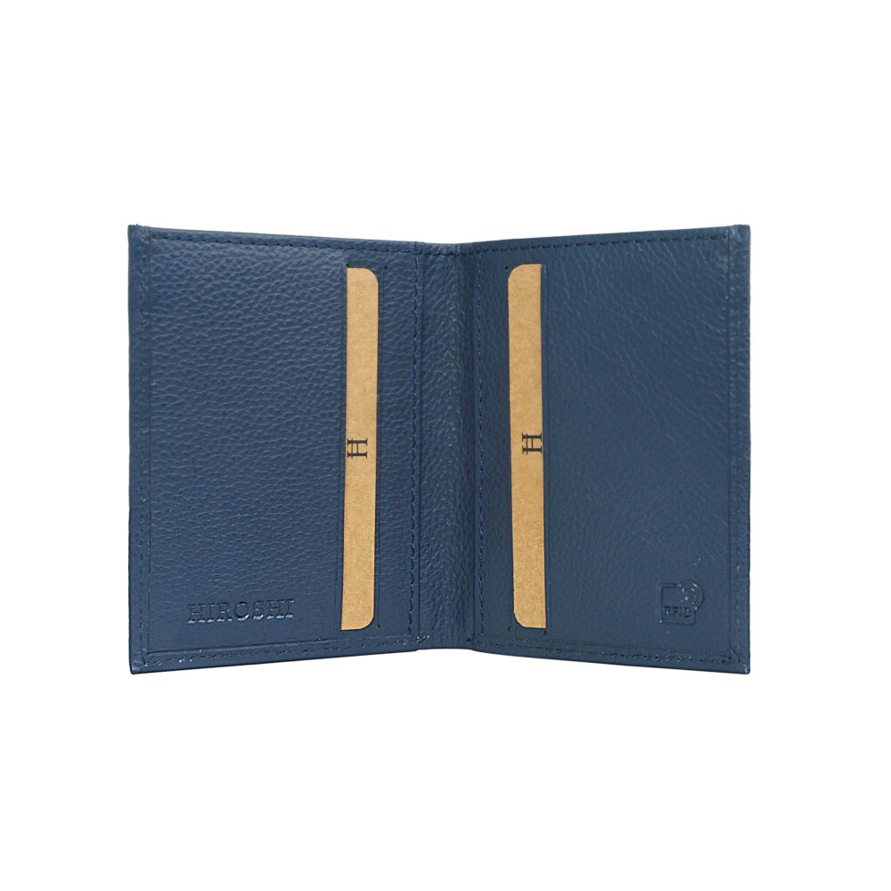 Navy Bi Fold Business Cards Wallet - Image 5