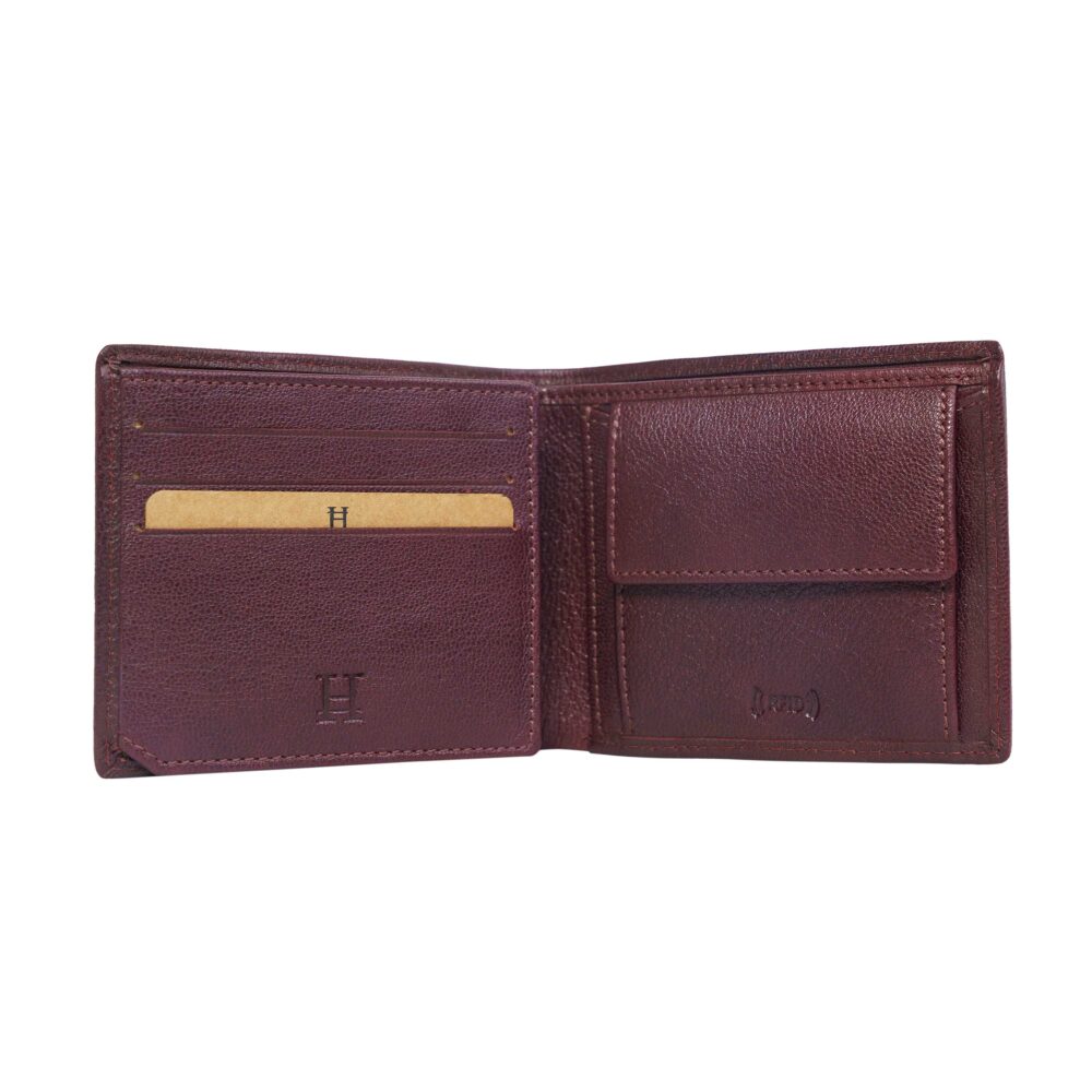 Dave Wine Bi Fold Wallet - Image 4