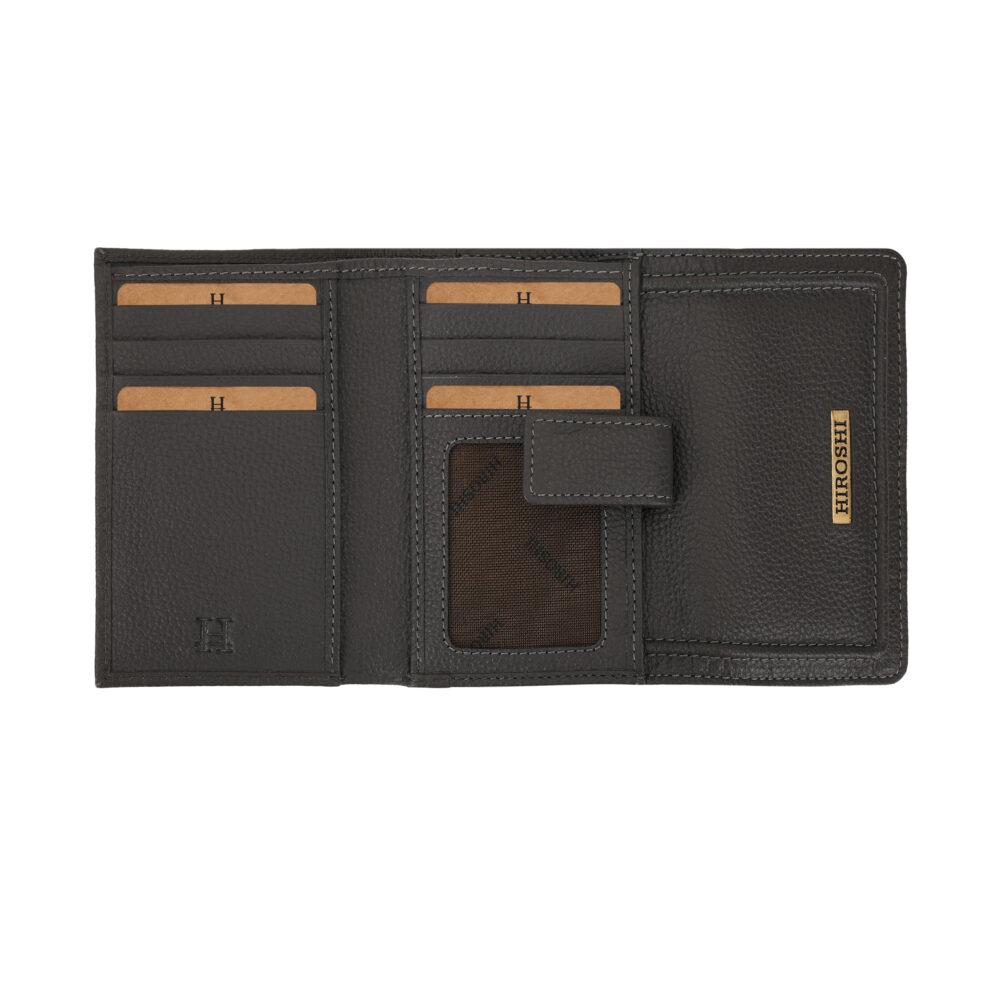 Hiroshi Genuine Leather Ladies Multipurpose Grey Purse - Image 7