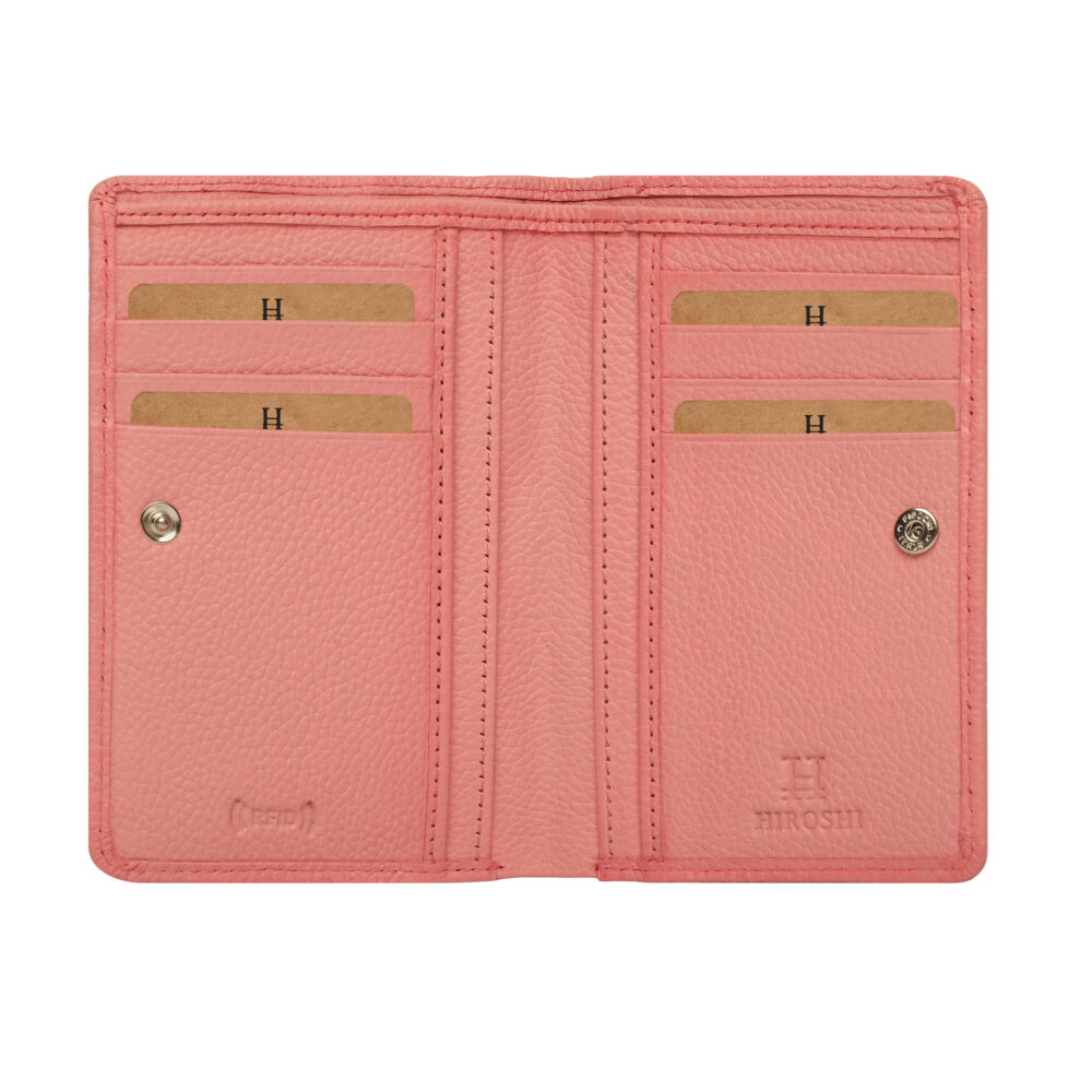 HIROSHI Light Pink Quilted Leather Purse With Rivets - Image 2