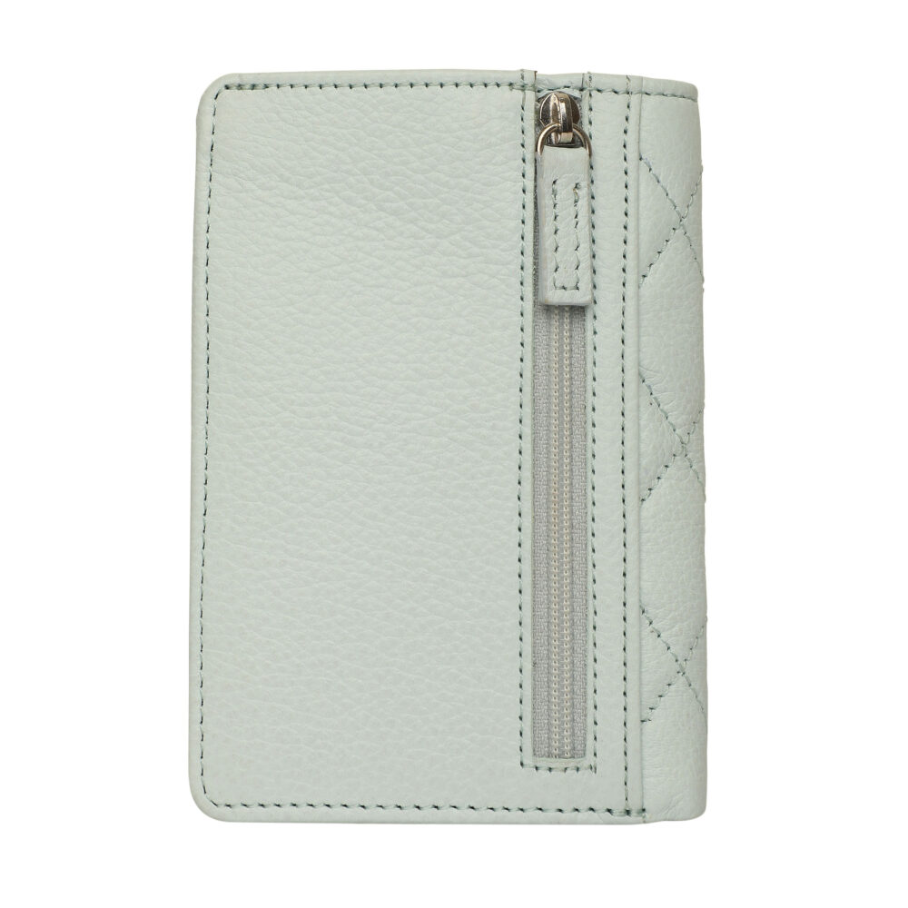 HIROSHI Light Blue Quilted Leather Purse With Rivets - Image 7
