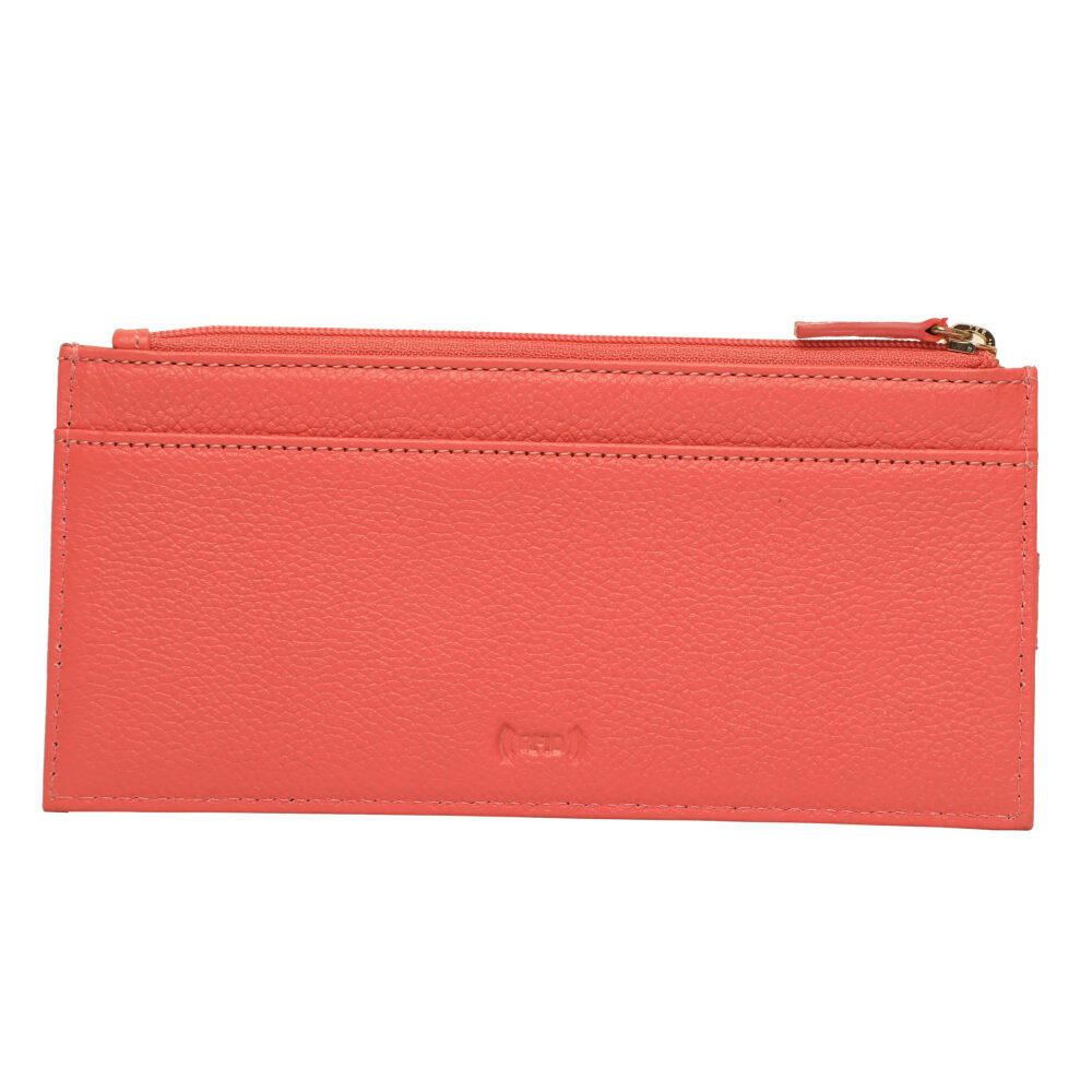 Hiroshi Genuine Leather Ladies Handheld Coral Purse - Image 3