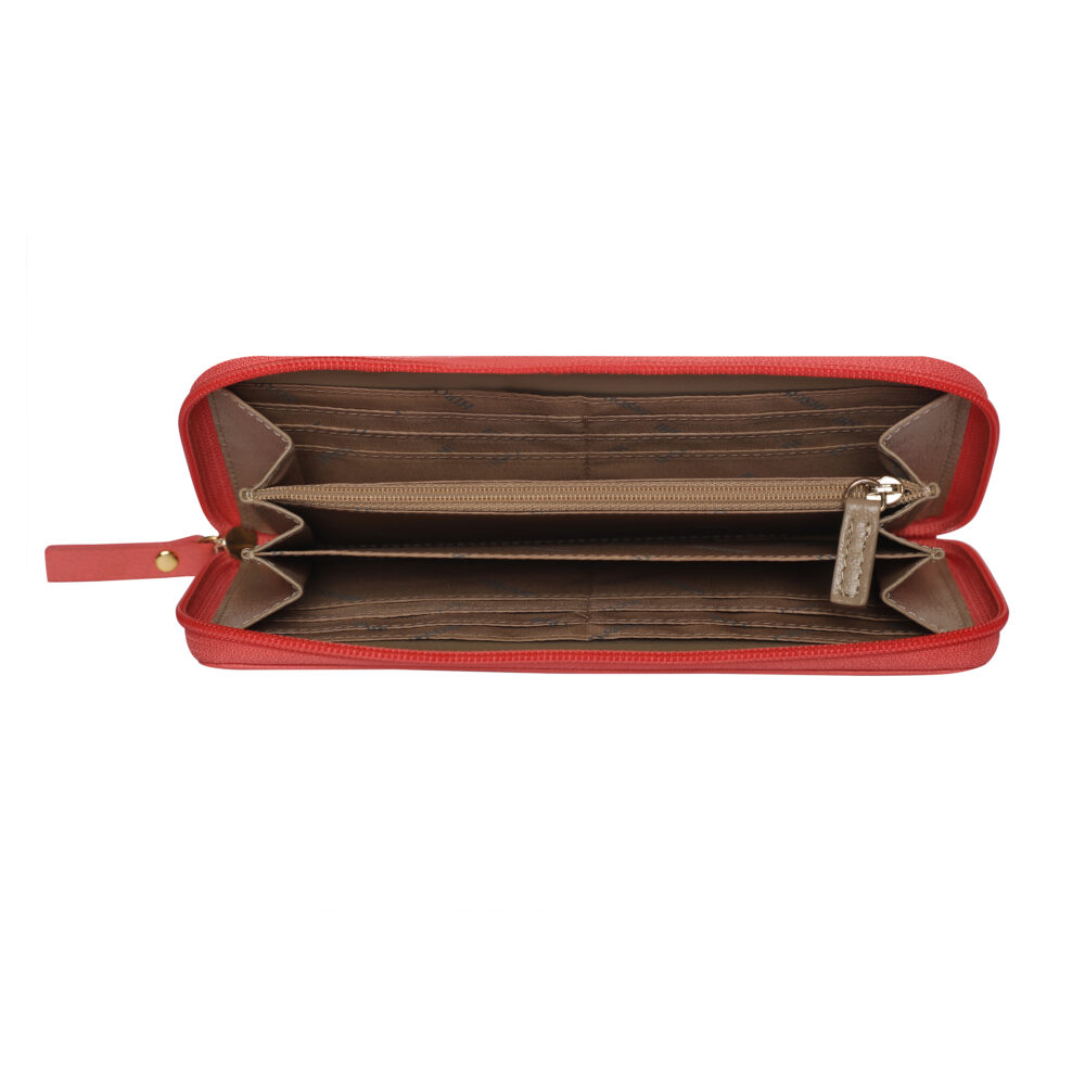 Hiroshi Quilted Signature Coral Zip Around Purse - Image 2