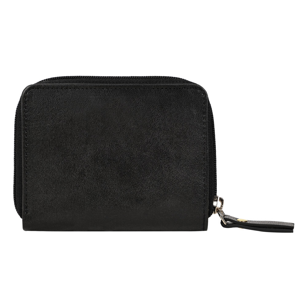 Hiroshi Genuine Leather Ladies Multipurpose Black Purse - Image 6