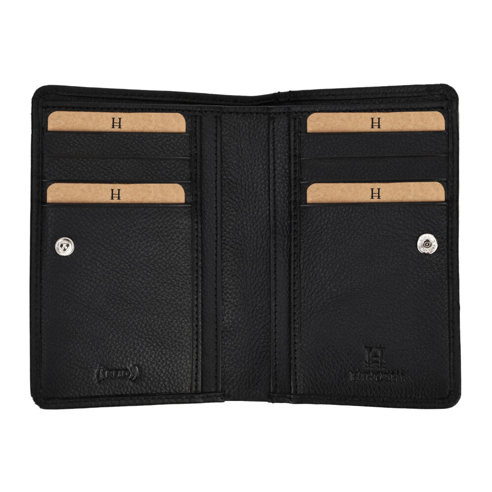 HIROSHI Black Quilted Leather Purse With Rivets - Image 2