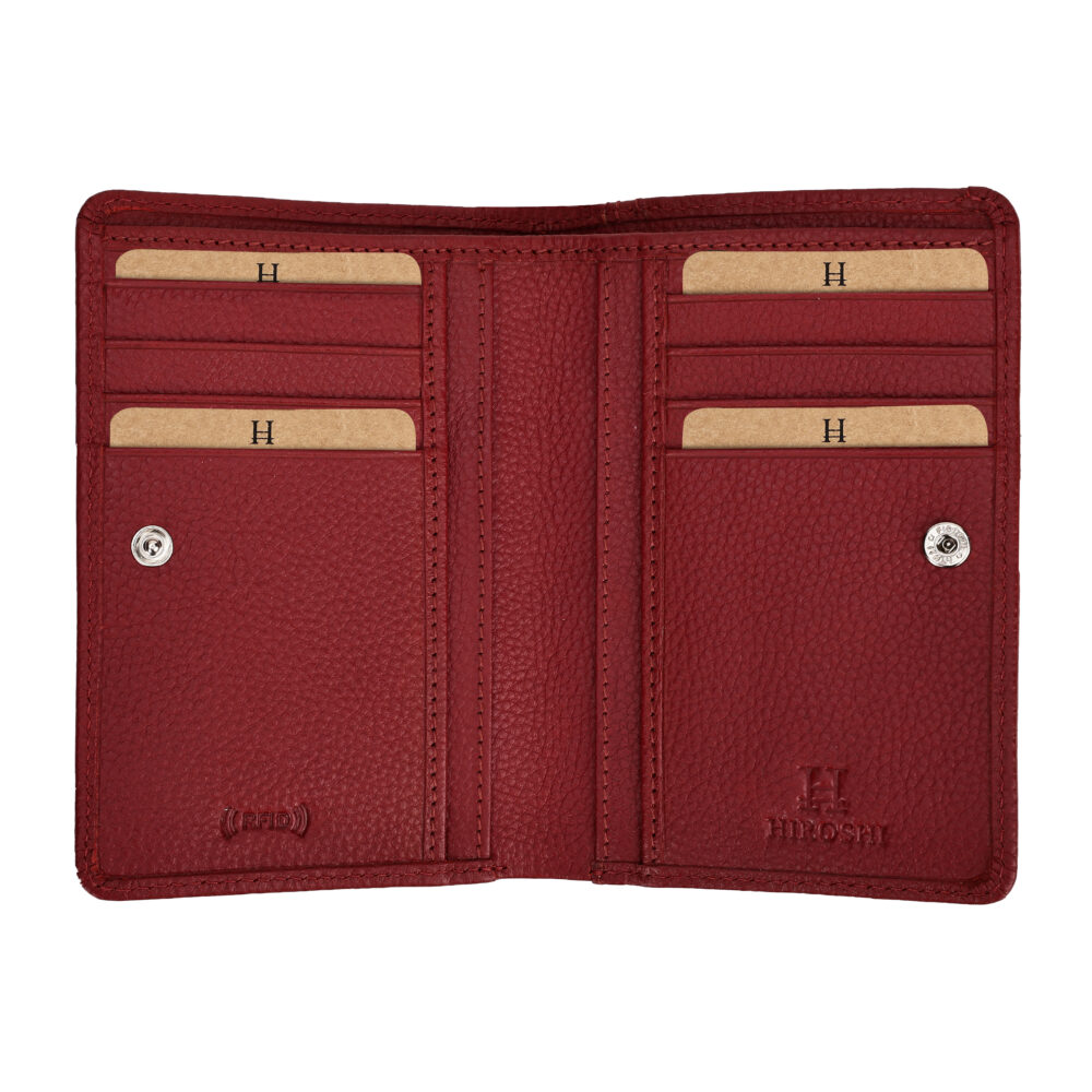 HIROSHI Red Quilted Leather Purse With Rivets - Image 2