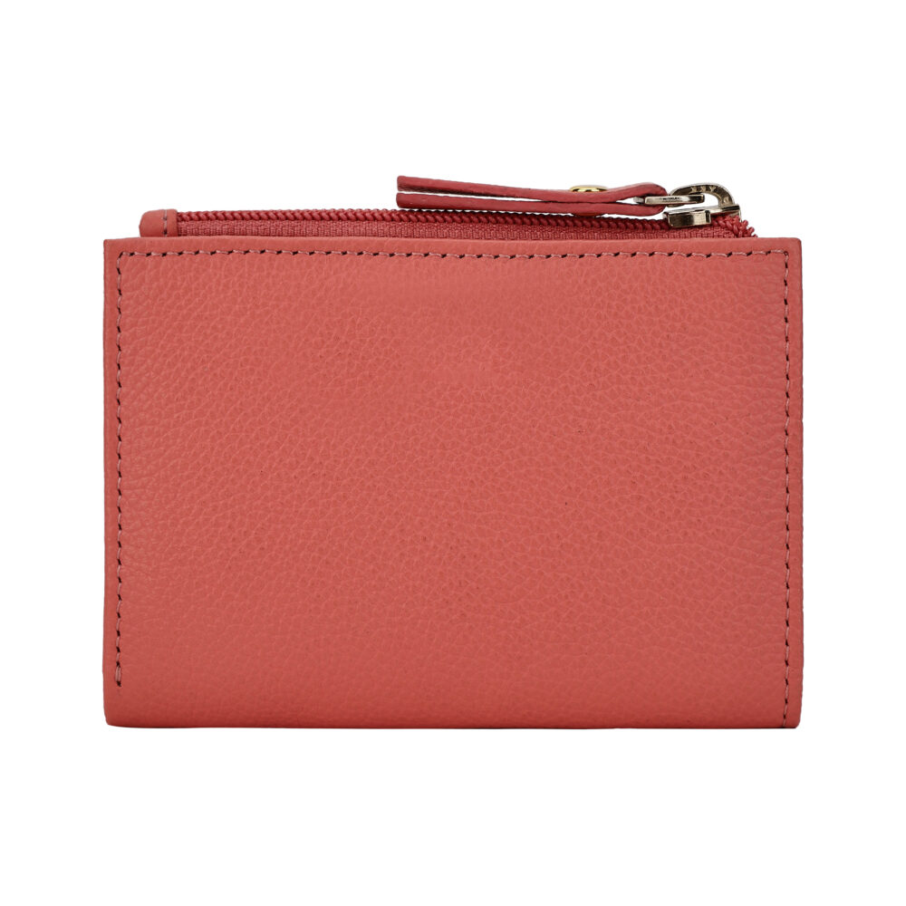Hiroshi Genuine Leather Ladies Minimal Coral Purse - Image 4