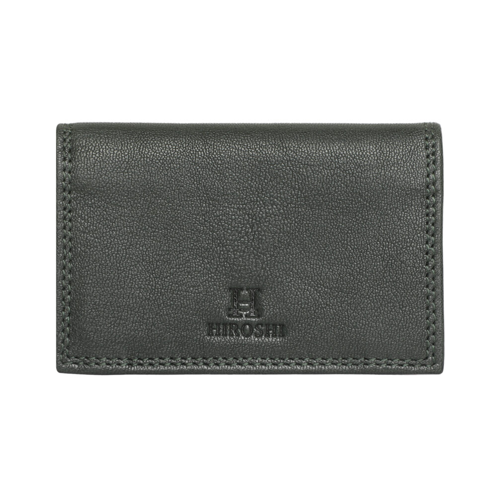 Hiroshi Green Genuine Leather Compact Visiting Card Holder - Image 2