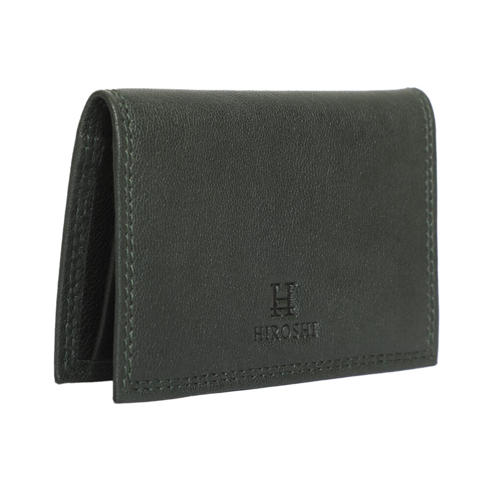 Hiroshi Green Genuine Leather Compact Visiting Card Holder - Image 3