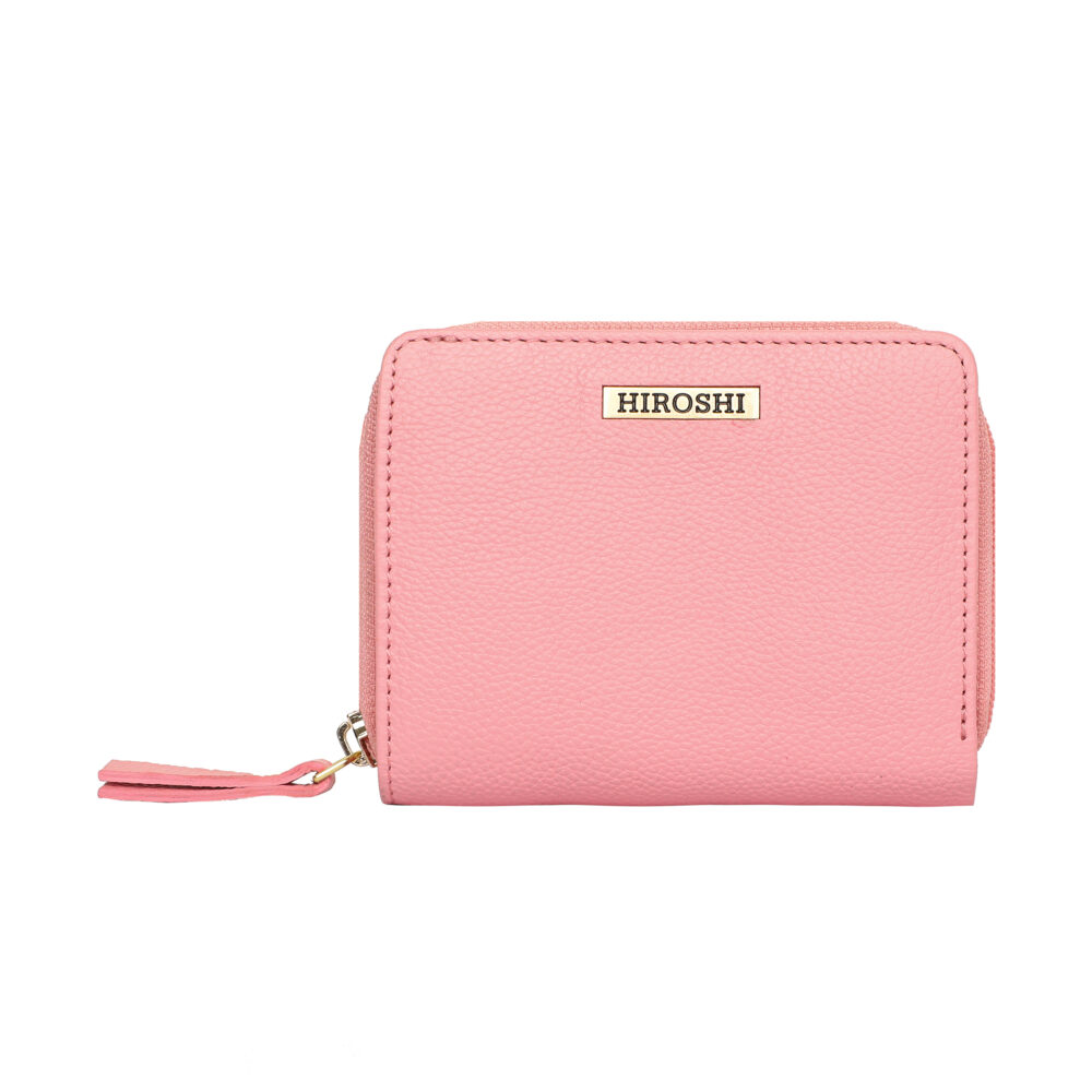 Hiroshi Genuine Leather Ladies Multipurpose Light Pink Purse