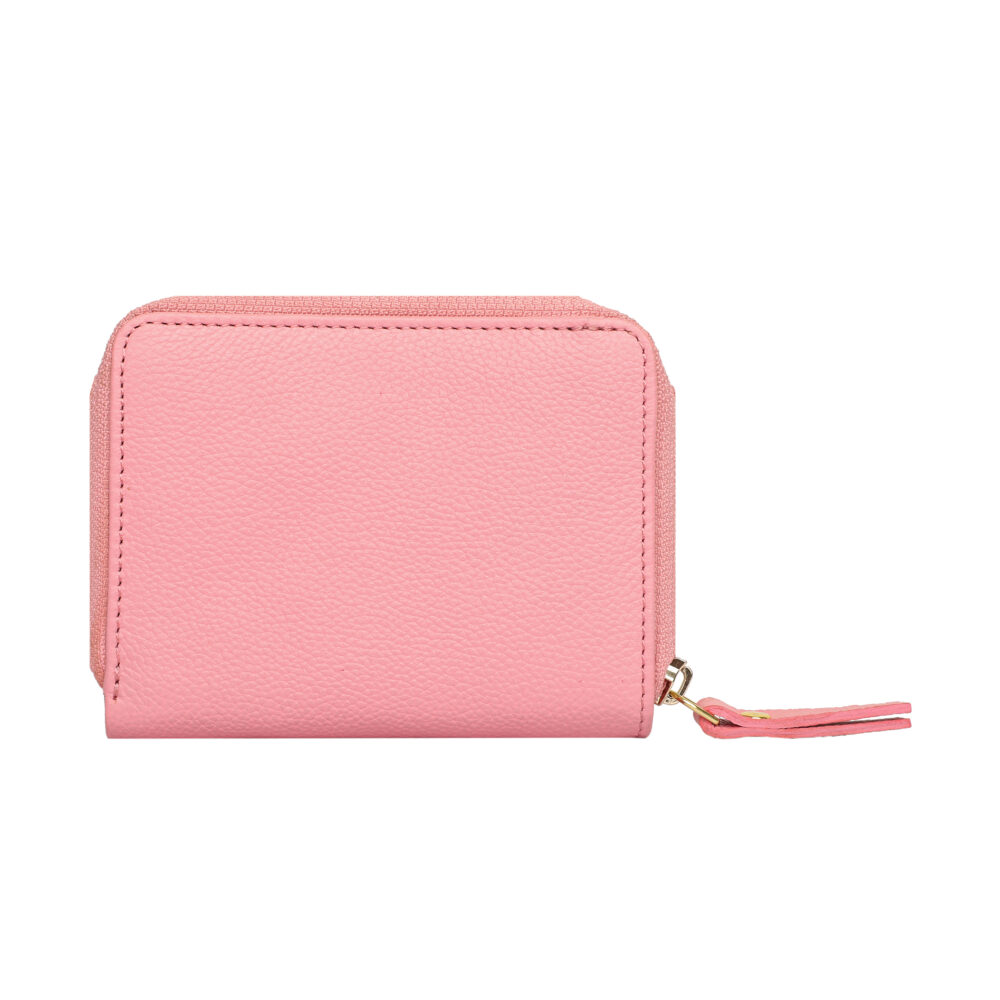 Hiroshi Genuine Leather Ladies Multipurpose Light Pink Purse - Image 4