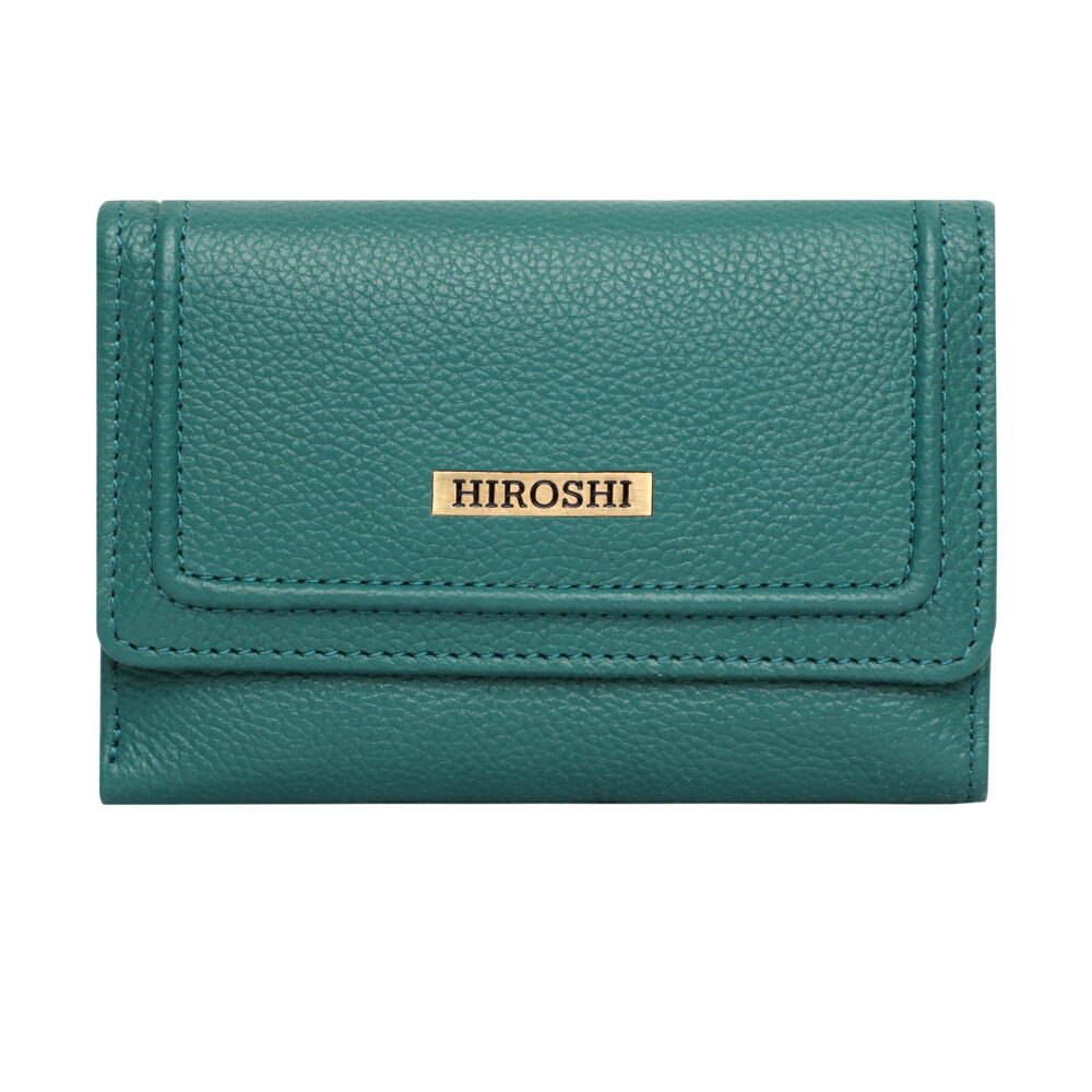 Hiroshi Genuine Leather Ladies Multipurpose Green Purse