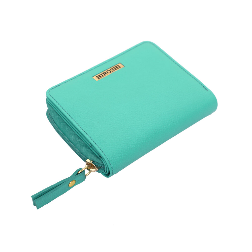 Hiroshi Genuine Leather Ladies Multipurpose Turquoiese Purse - Image 6