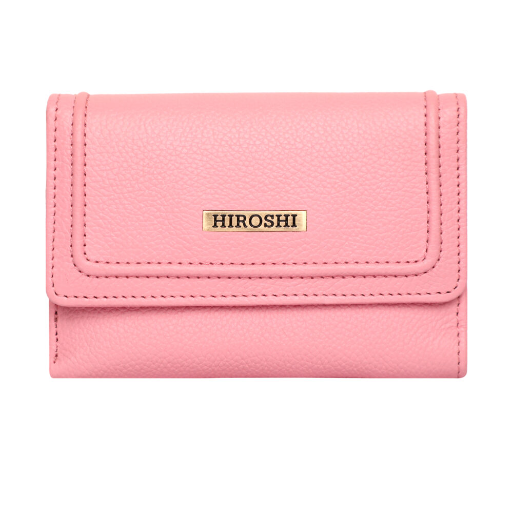 Hiroshi Genuine Leather Ladies Multipurpose Light Pink Purse
