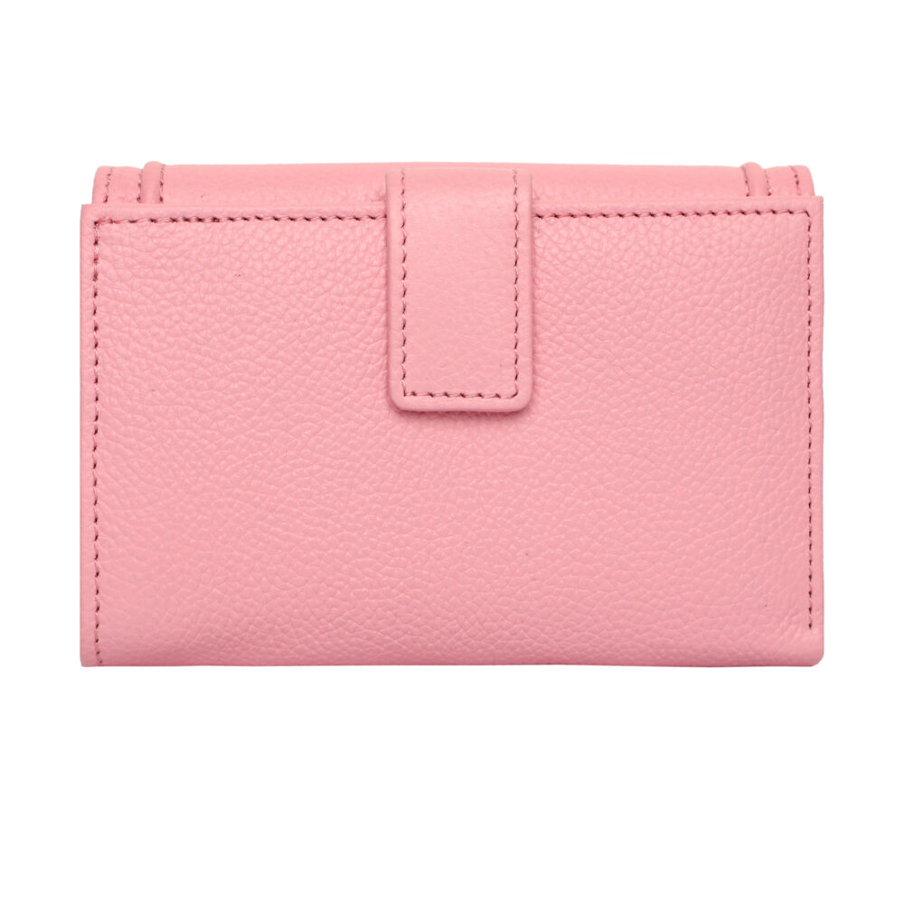 Hiroshi Genuine Leather Ladies Multipurpose Light Pink Purse - Image 5