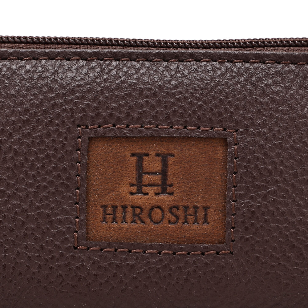Hiroshi Brown and Tan Pencil Case - Image 3